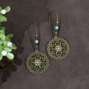 Women's Vintage Look Bohemian Medallion Dangle Earrings